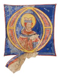 TUSCAN ILLUMINATOR Historiated initial ‘Q’ from an unknown manuscript, in Latin, illuminated manuscript on parchment [Italy, Lucca, c. 1175]