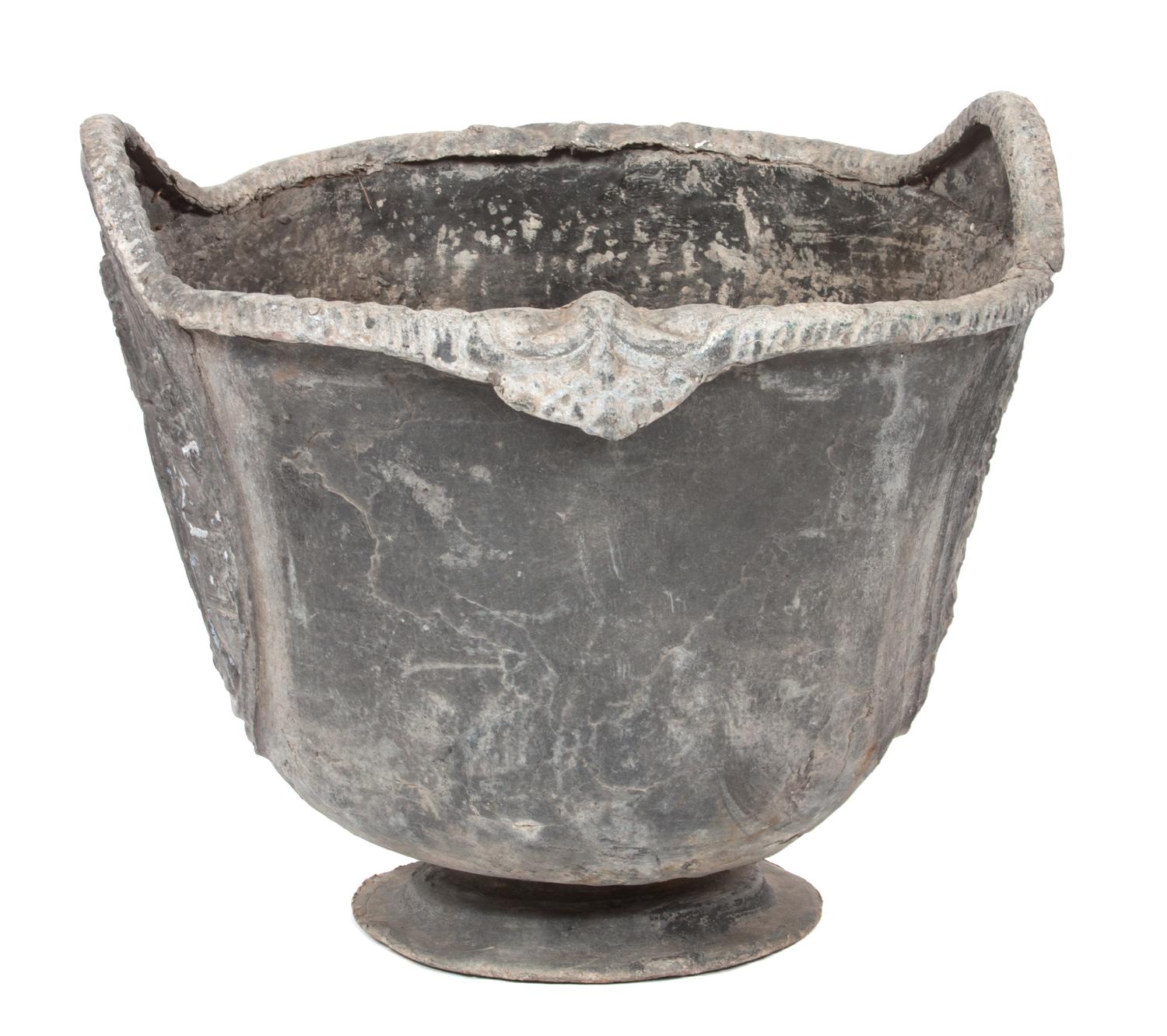 An Italian Lead Garden Planter Height 15 inches. — 19TH CENTURY