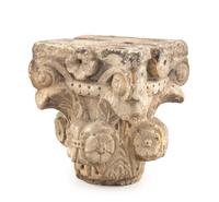 An Italian Carved Stone Capital From Palazzo Odescalchi