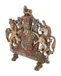 A Painted Composition Coat of Arms of the United Kingdom