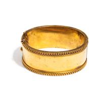 VICTORIAN, YELLOW GOLD BANGLE BRACELET