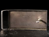 Silver and Mosaic Inlay Belt Buckle