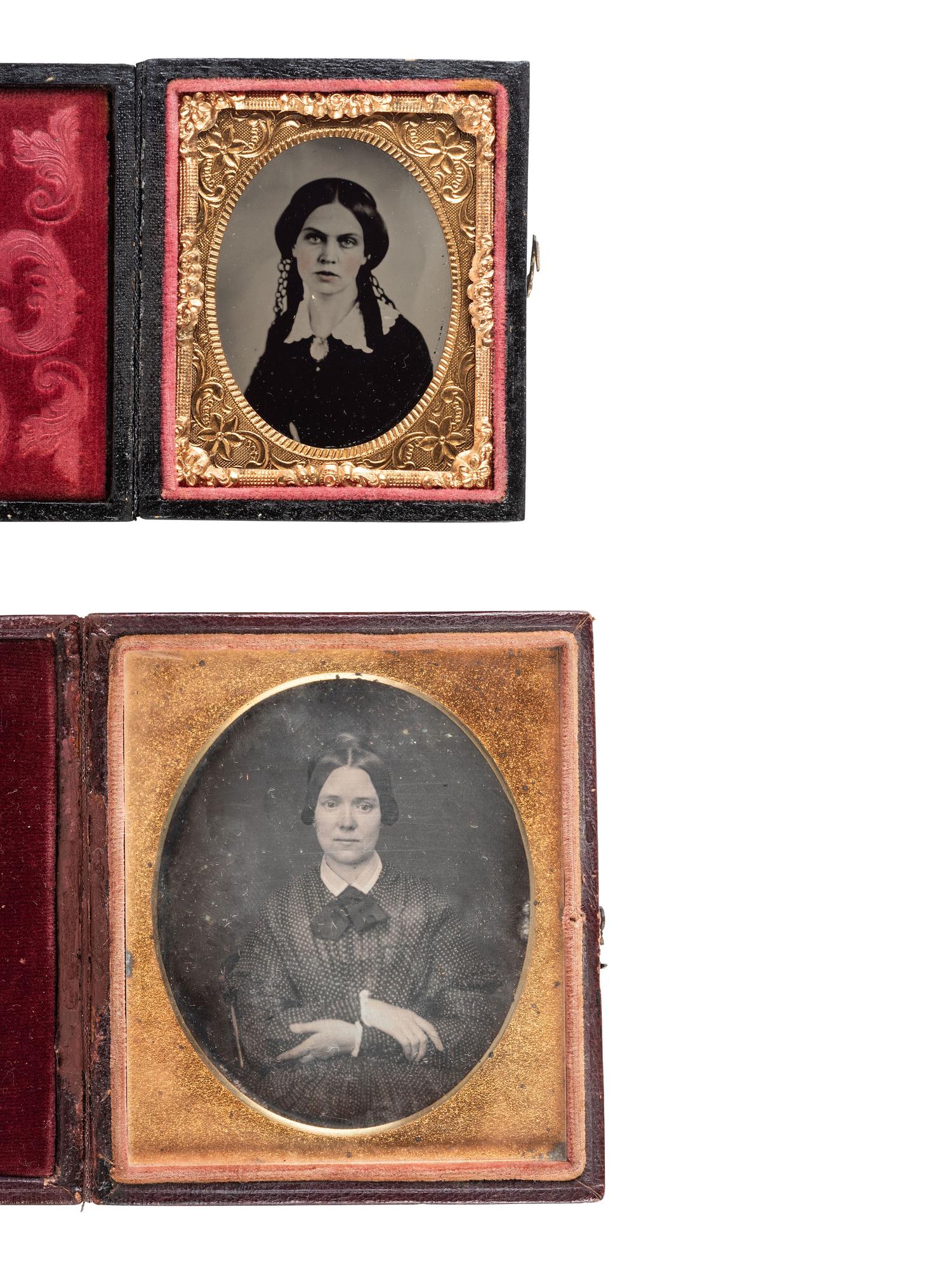 [EARLY PHOTOGRAPHY]. 7 cased images, incl. possible Civil War veteran Joseph H. Eakin, 32nd OVI.