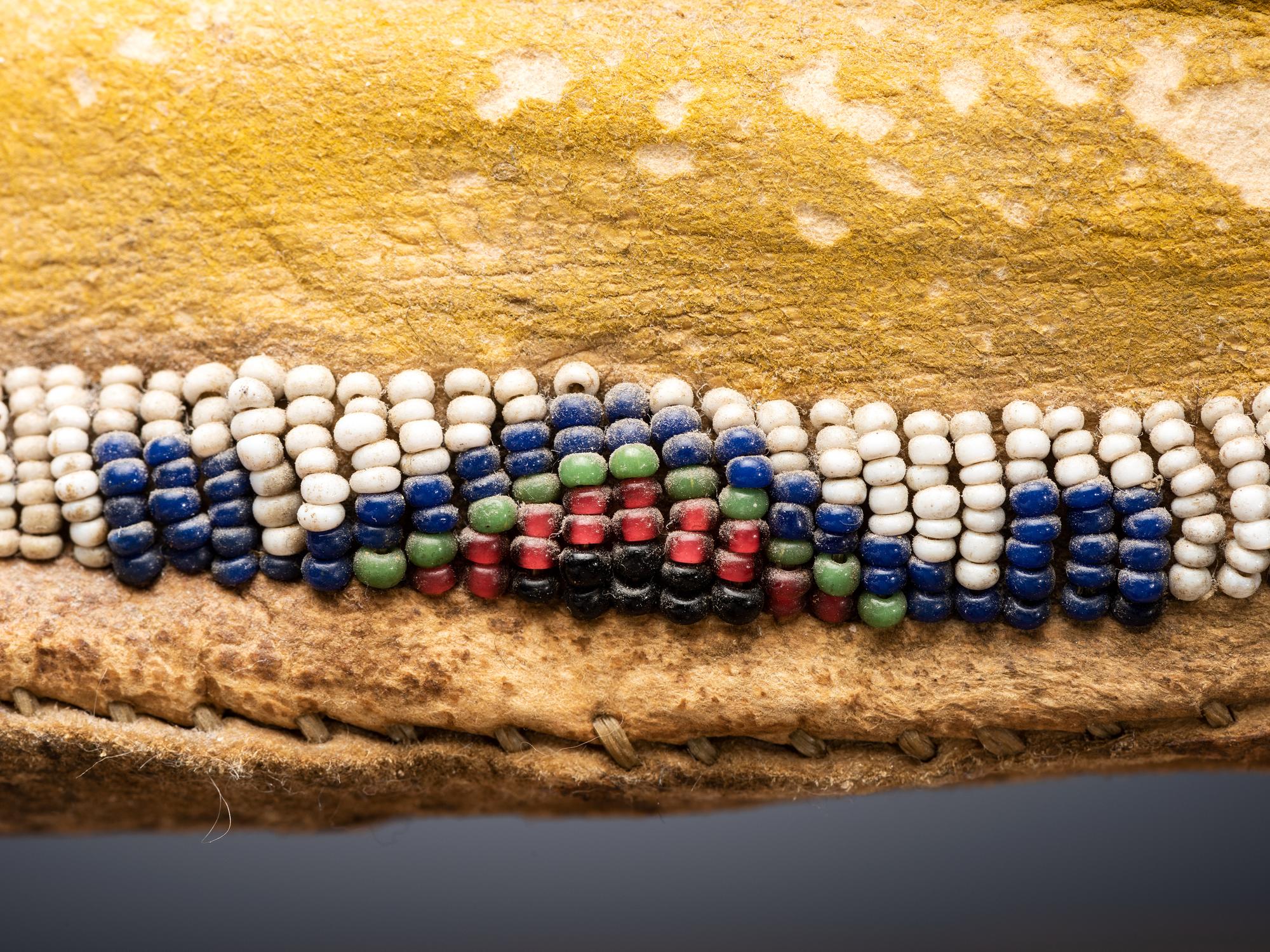 Kiowa Beaded Hide Moccasins