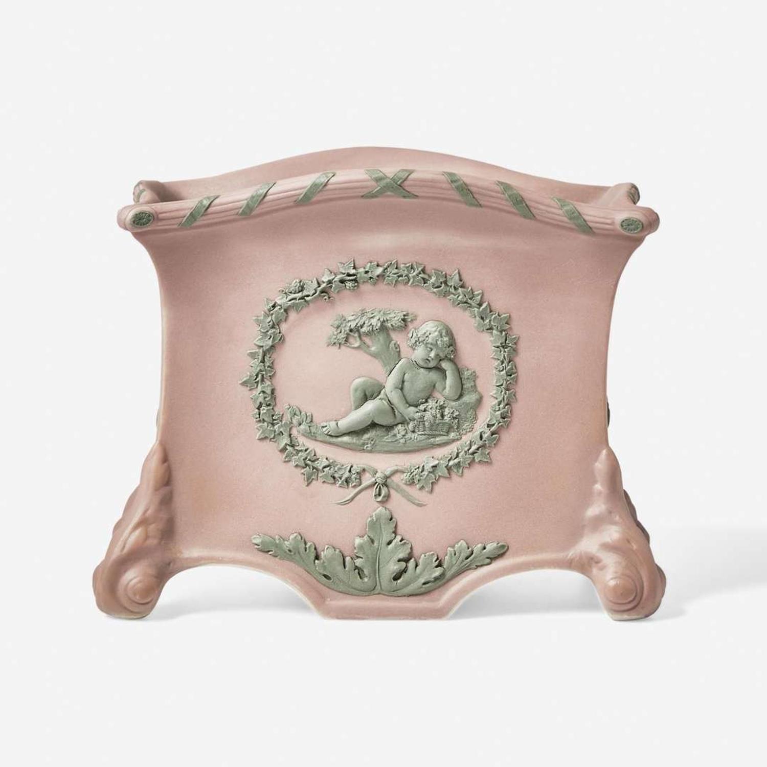 A Wedgwood Lilac Dip Jasperware Bulb Pot UK, early 19th century