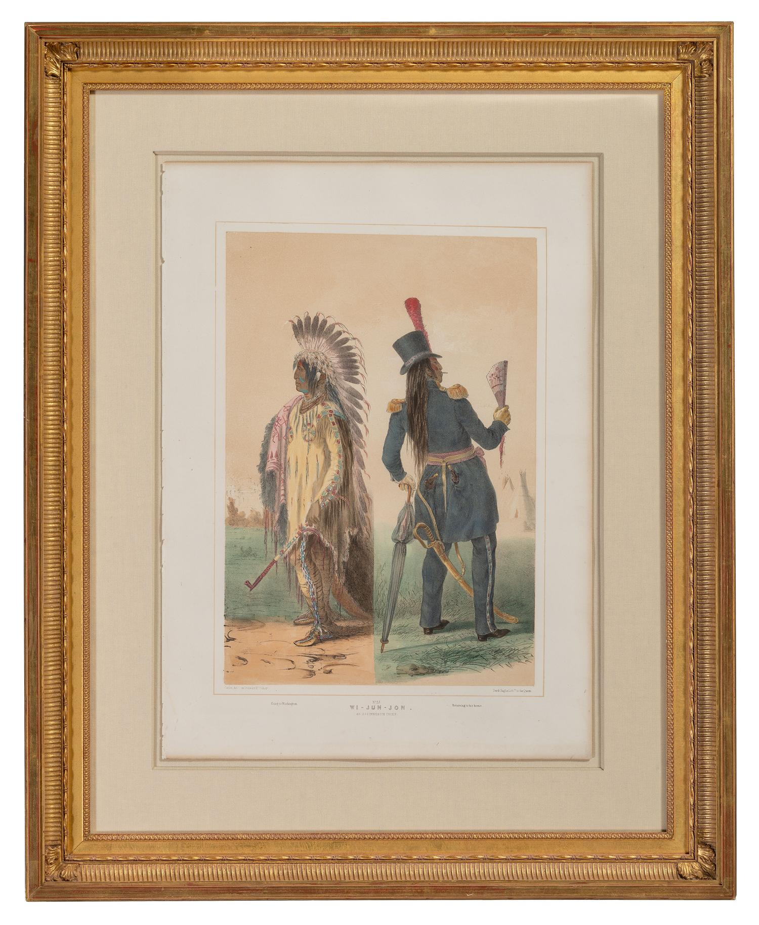 Wi-Jun-Jon. An Assineboin Chief . [London]: Day & Haghe, ca 1840s.