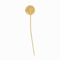 Yellow Gold and Enamel Locket Necklace and Stick Pin