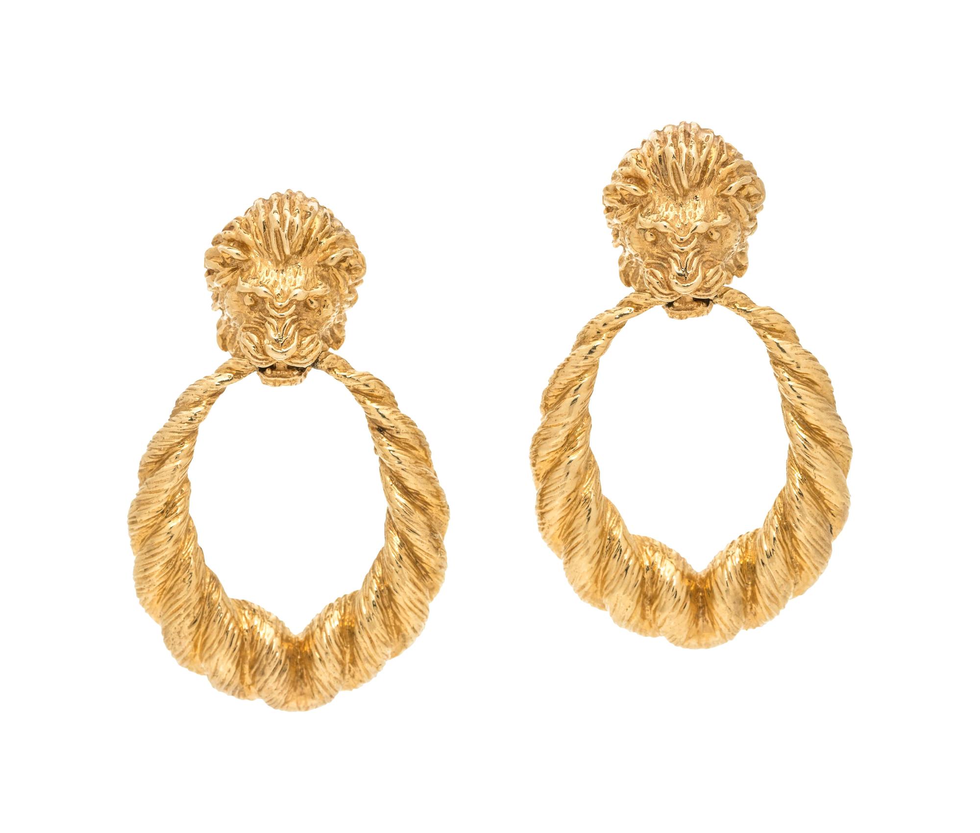 YELLOW GOLD EARCLIPS