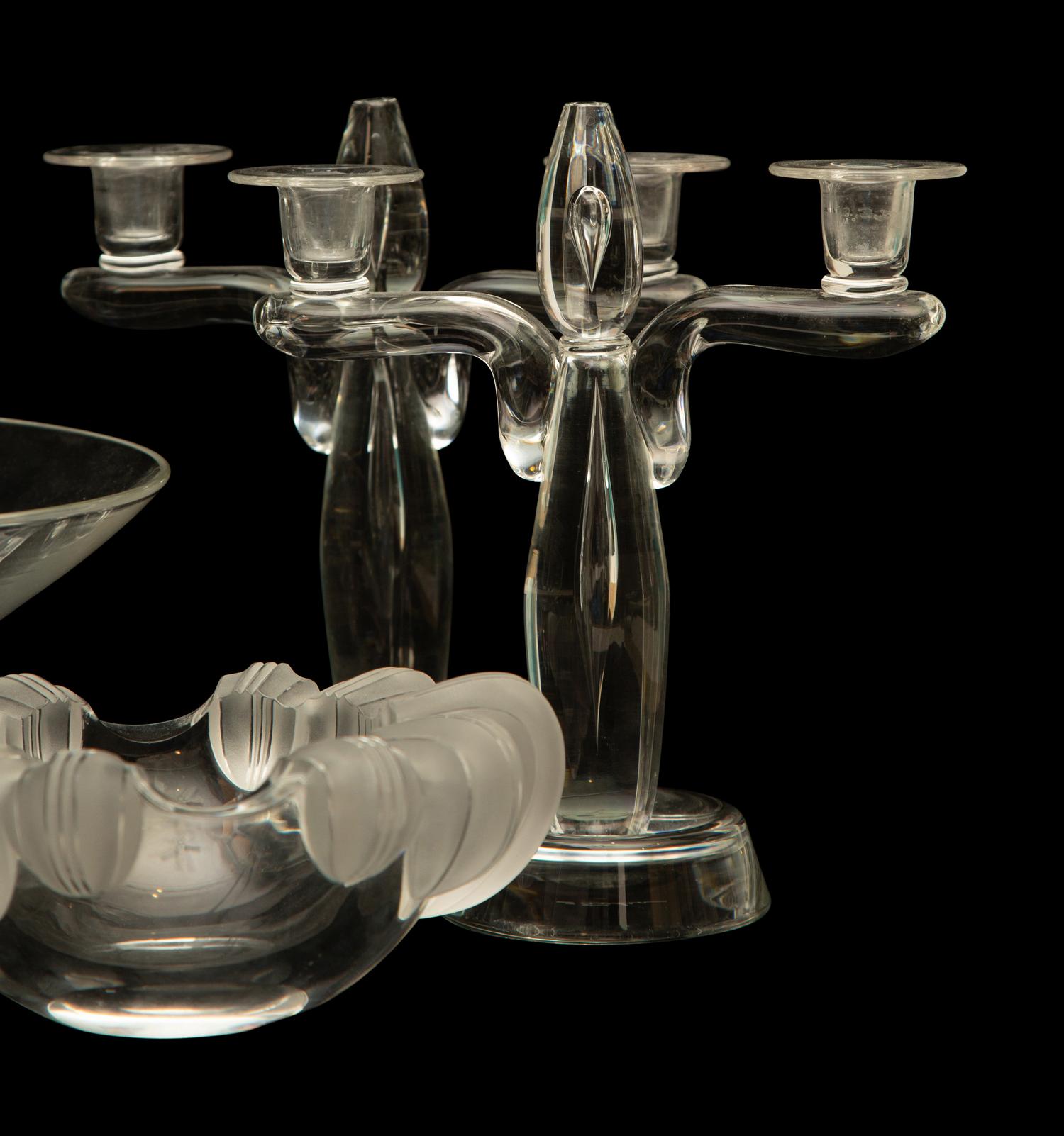 A Group of Glass Table Articles — 20th Century