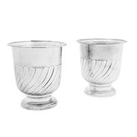 A Pair of Silver-Plate Wine Coolers