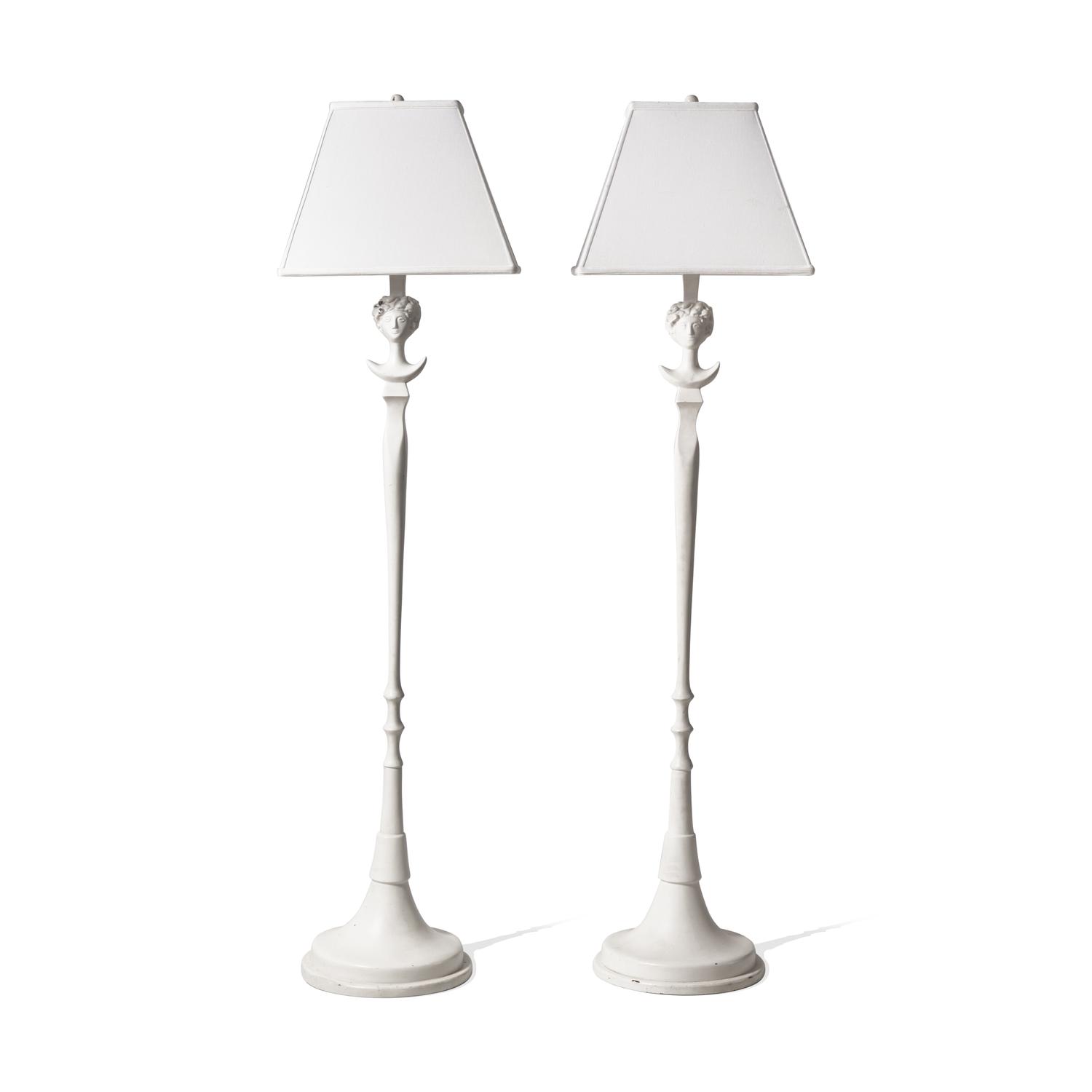 Style of Giacometti 20th Century — Floor Lamps, Pair