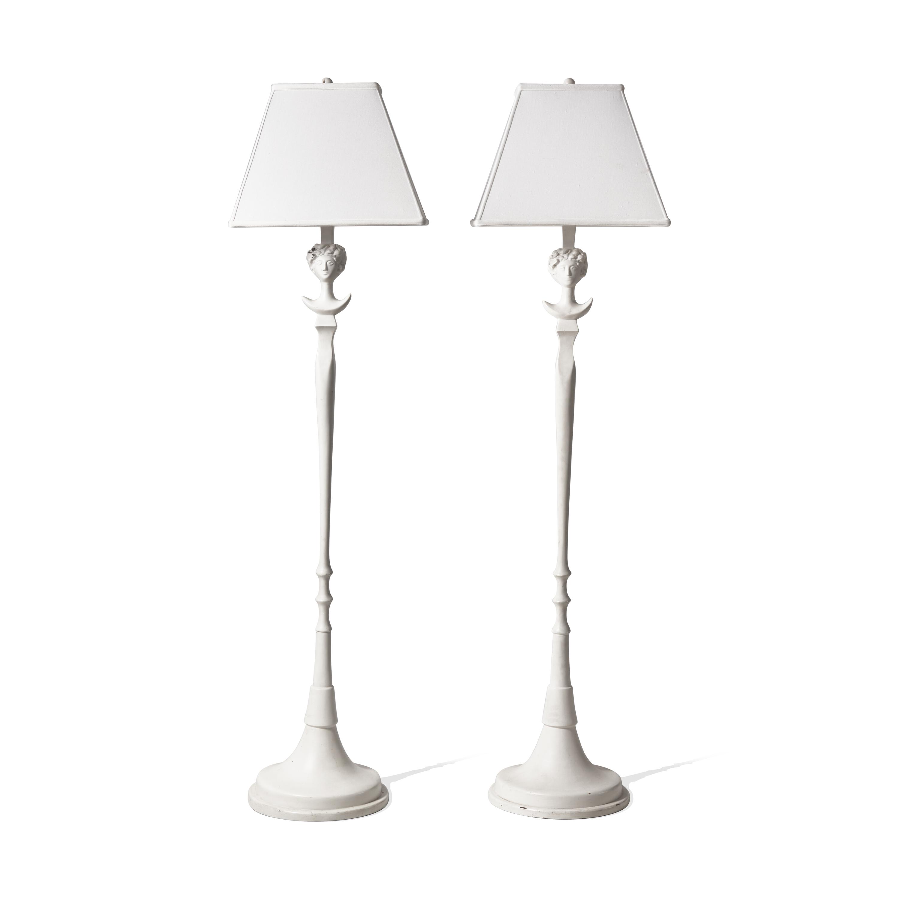 Style of Giacometti 20th Century — Floor Lamps, Pair