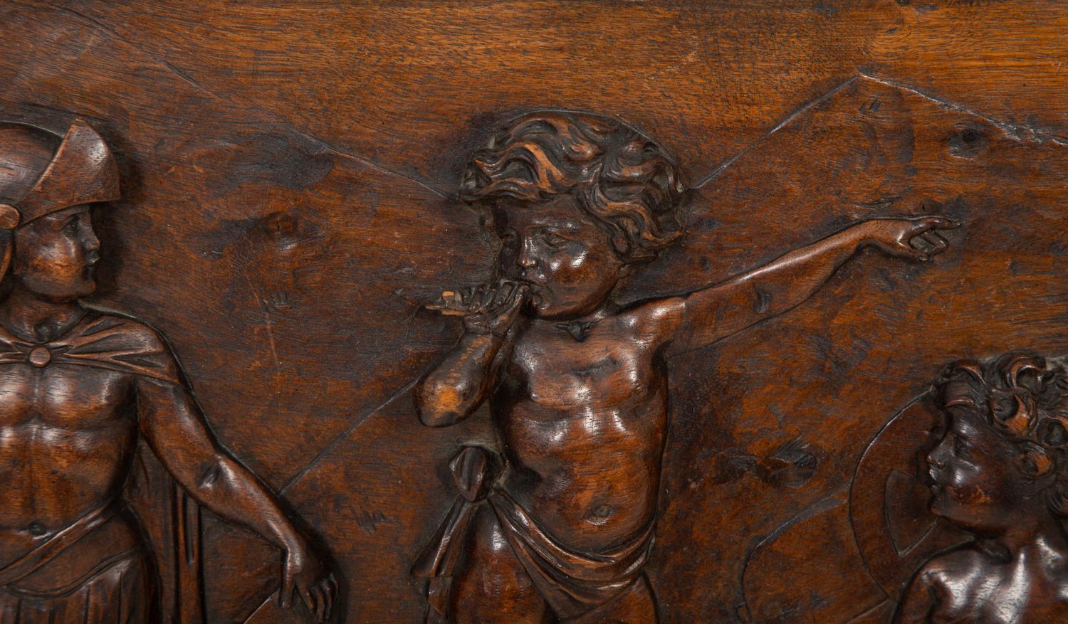 Two Continental Carved Walnut Panels