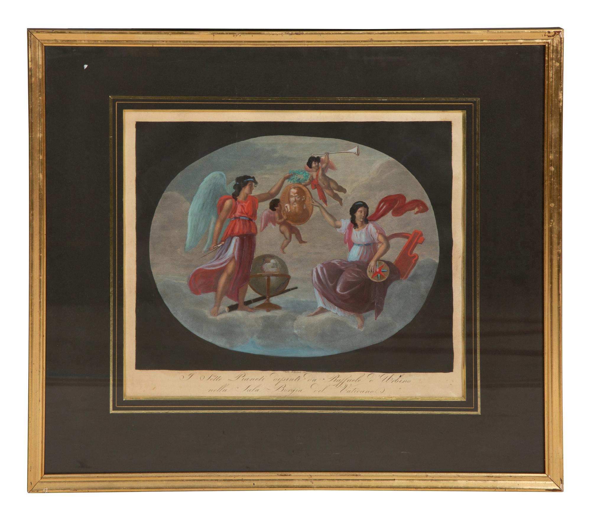 Eight Color Engravings by C. Lasinio after Raphael