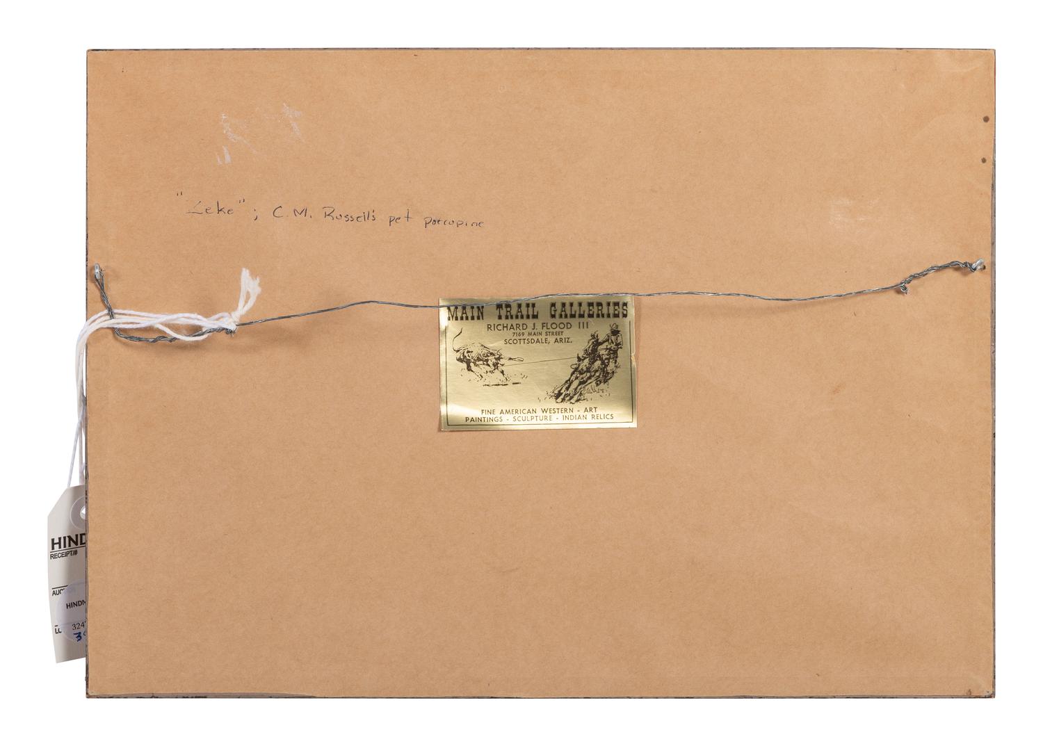 C. M. Russell's Pet Porcupine