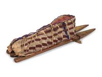 Kiowa Beaded Hide Toy Cradles