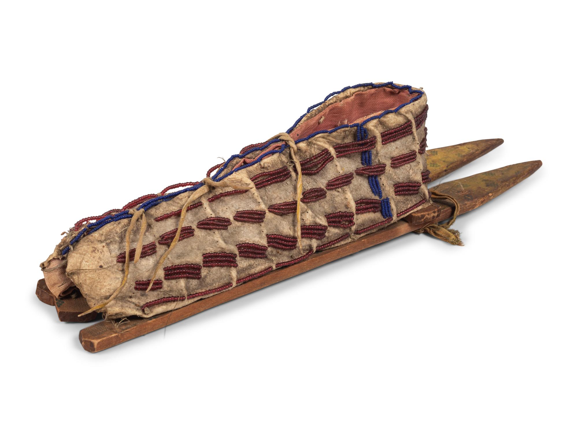 Kiowa Beaded Hide Toy Cradles