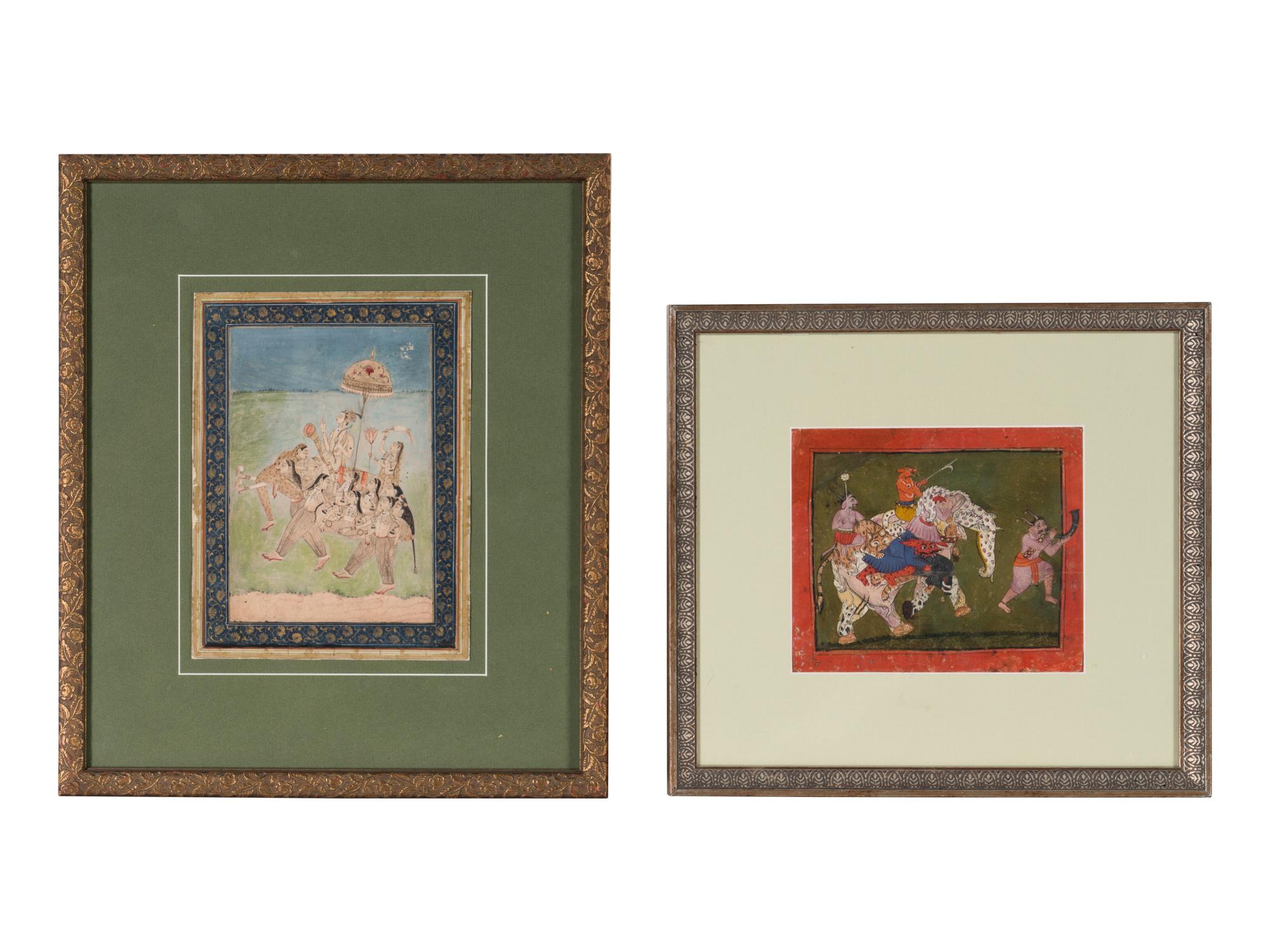 Two Indian Paintings of Composite Elephants, 18th-19th Century 十八-十九世紀 印度象細密畫兩幅