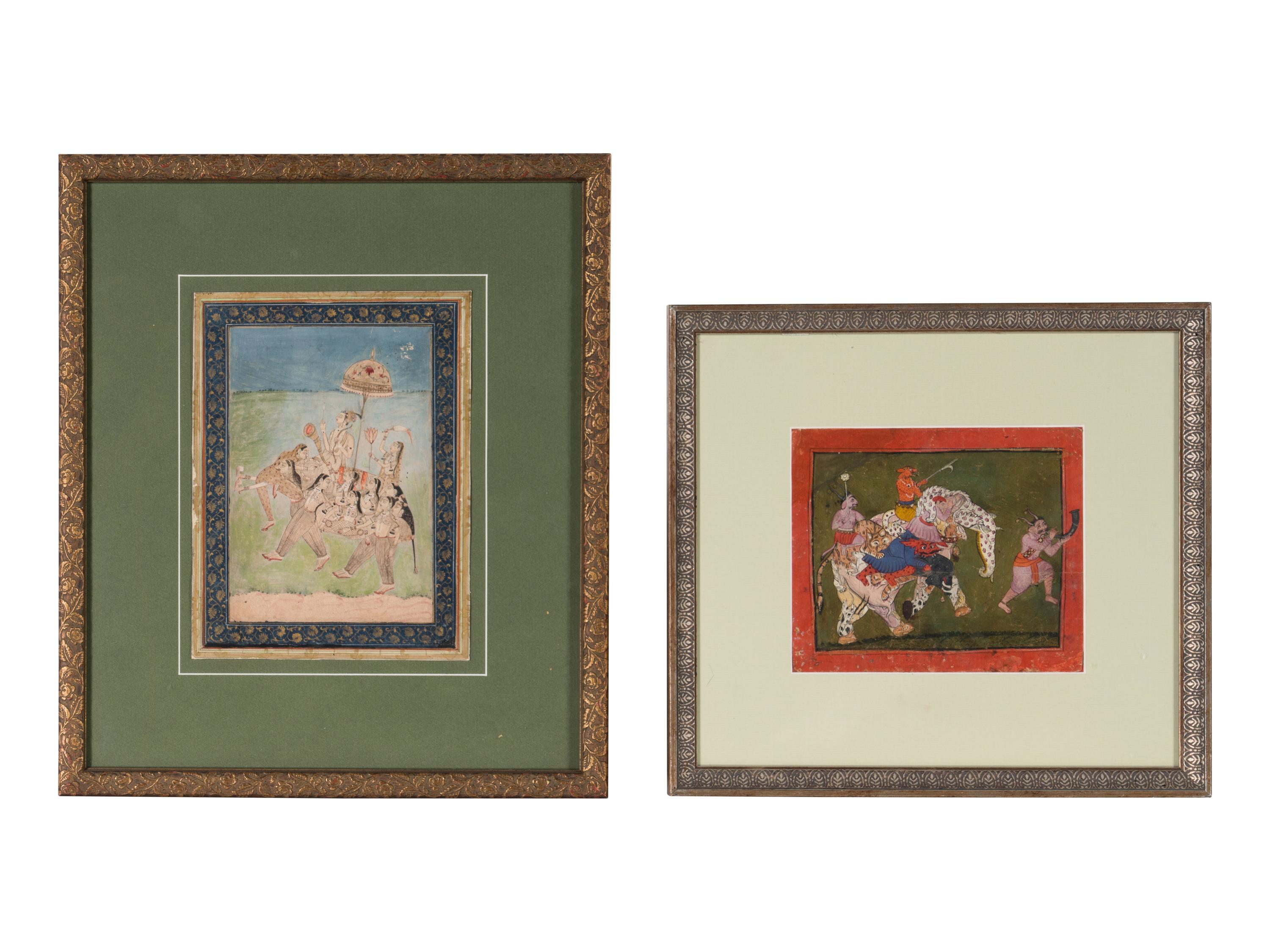 Two Indian Paintings of Composite Elephants, 18th-19th Century 十八-十九世紀 印度象細密畫兩幅