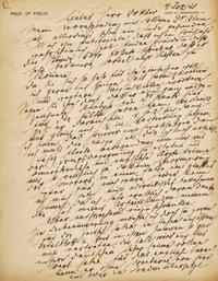 [Psychology] Freud, Sigmund. Autograph Letter, signed