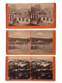[CALIFORNIA]. WATKINS, Carleton, and HART, Alfred A., photographers. A group of 3 stereoviews,comprising: