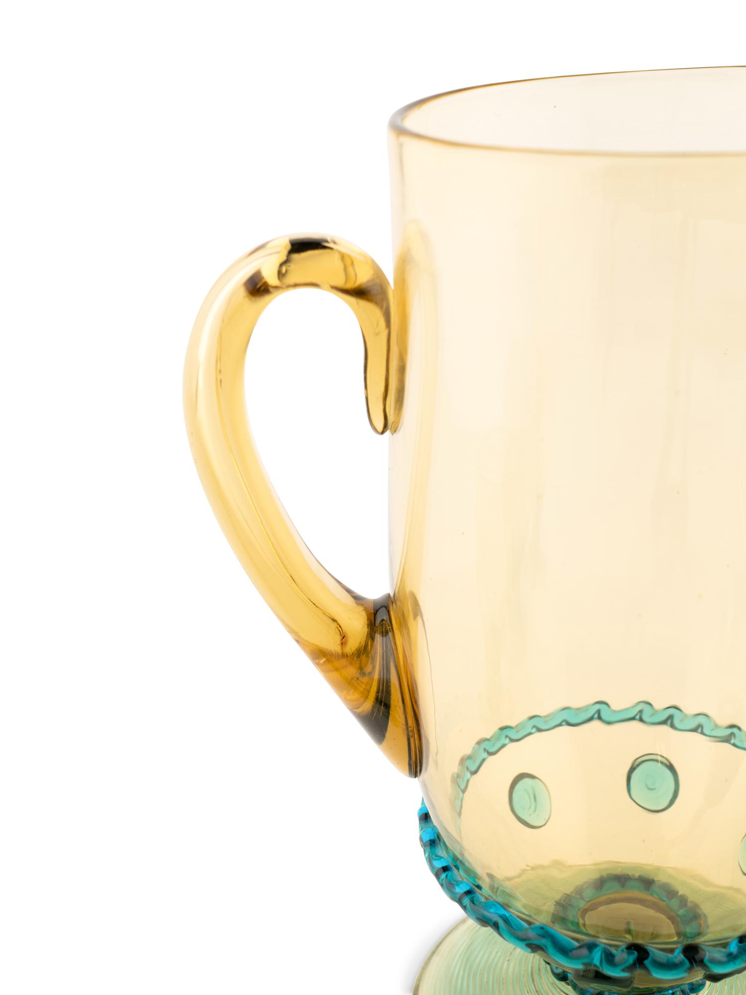 A Murano Blue and Yellow Blown Glass Drink Service