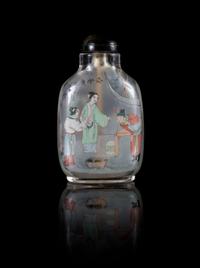 An Inside Painted Glass Snuff Bottle — SIGNED YE ZHONGSAN
