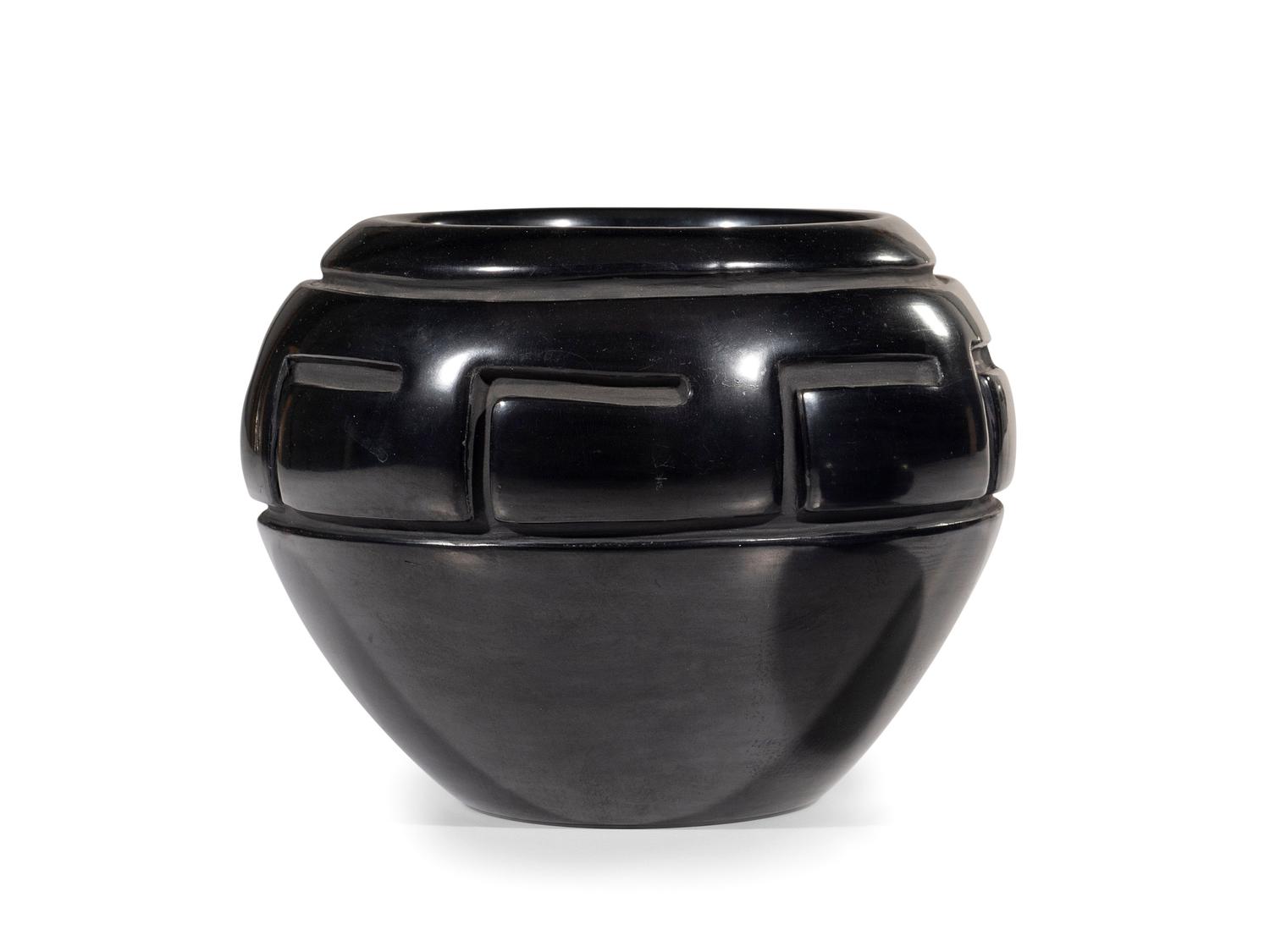 Carved Blackware Pottery