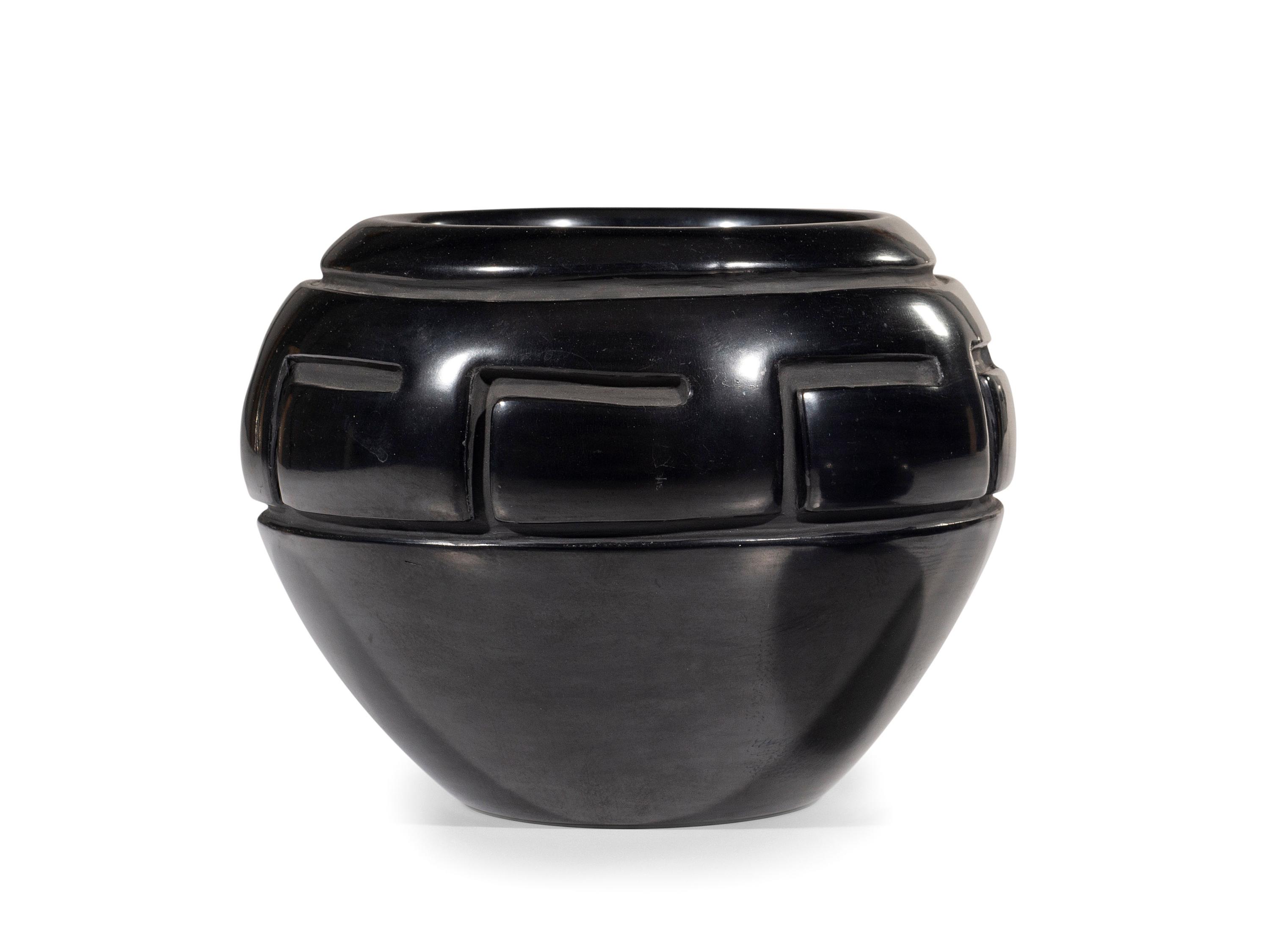Carved Blackware Pottery