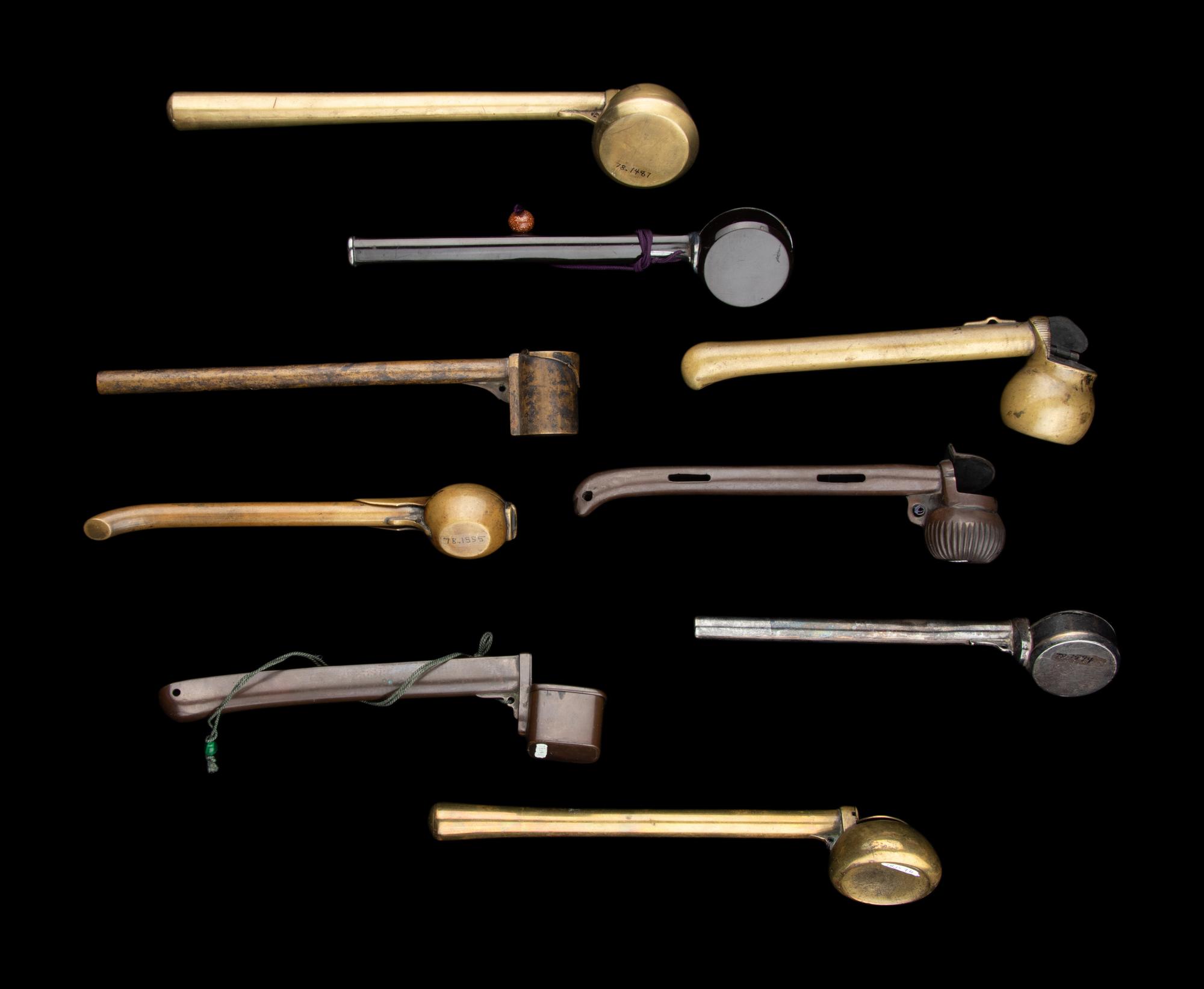 Nine Japanese Metal Portable Writing Sets, Yatate