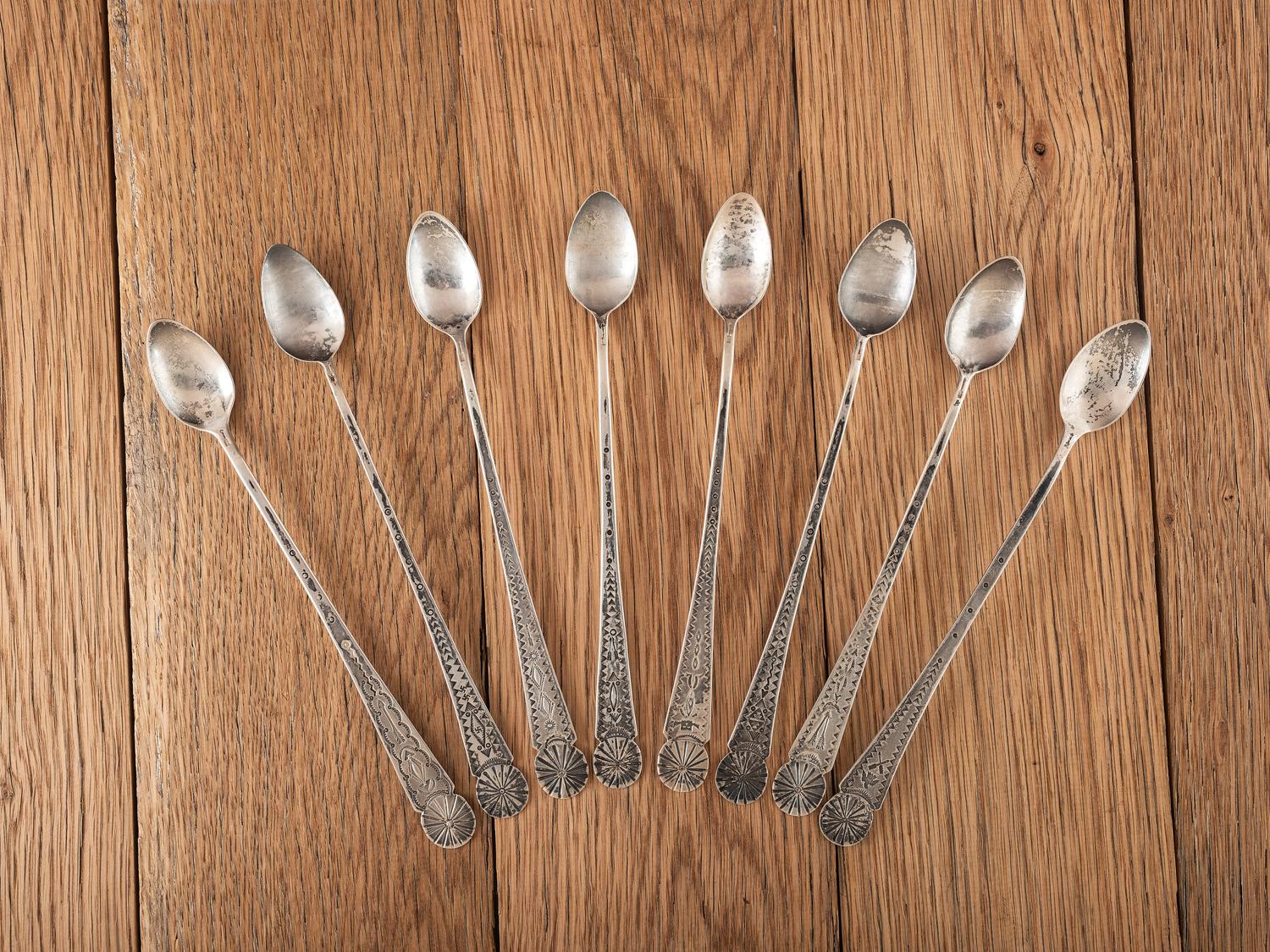 Heavily Stamped Iced Tea Spoons