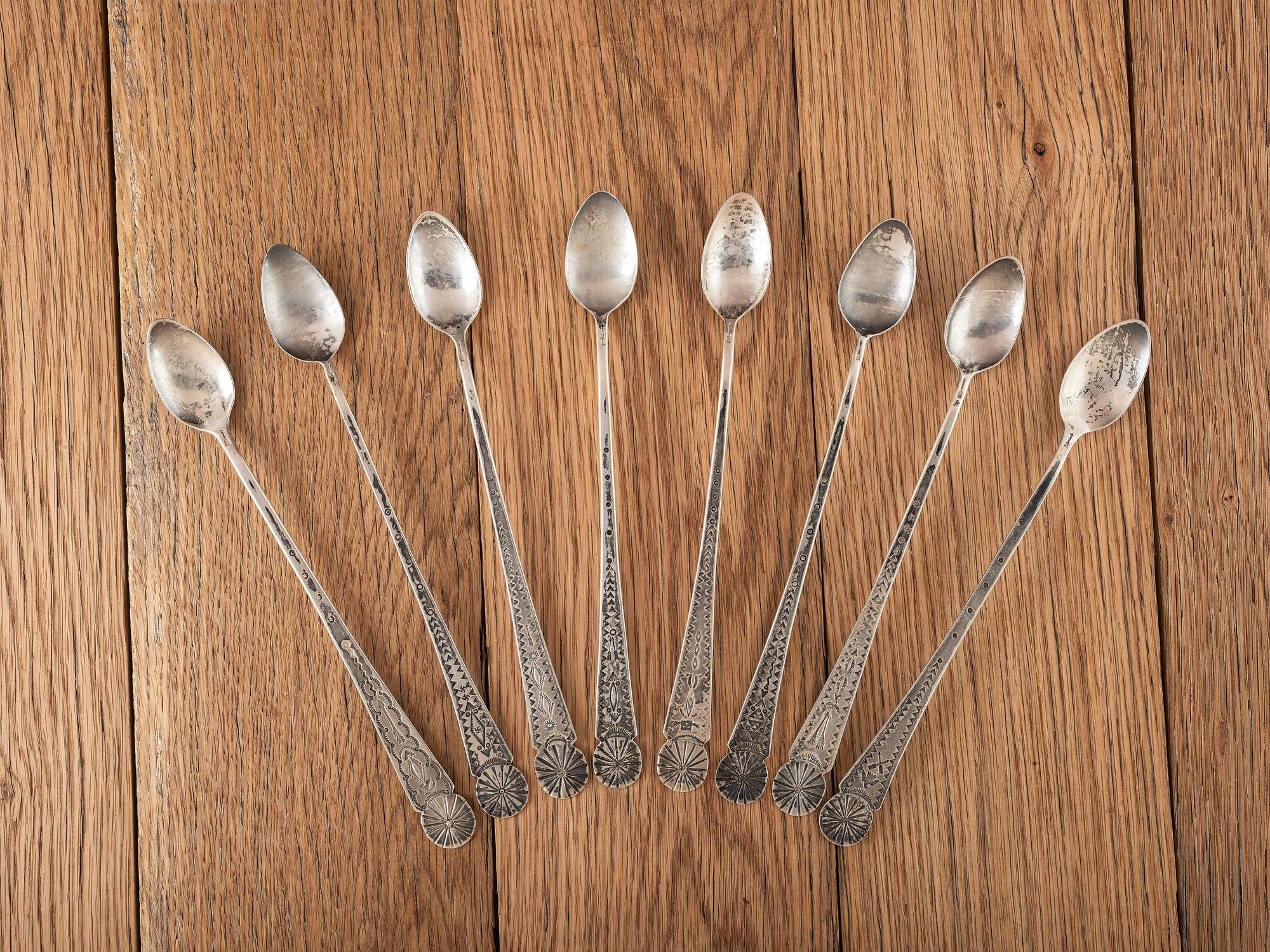 Heavily Stamped Iced Tea Spoons