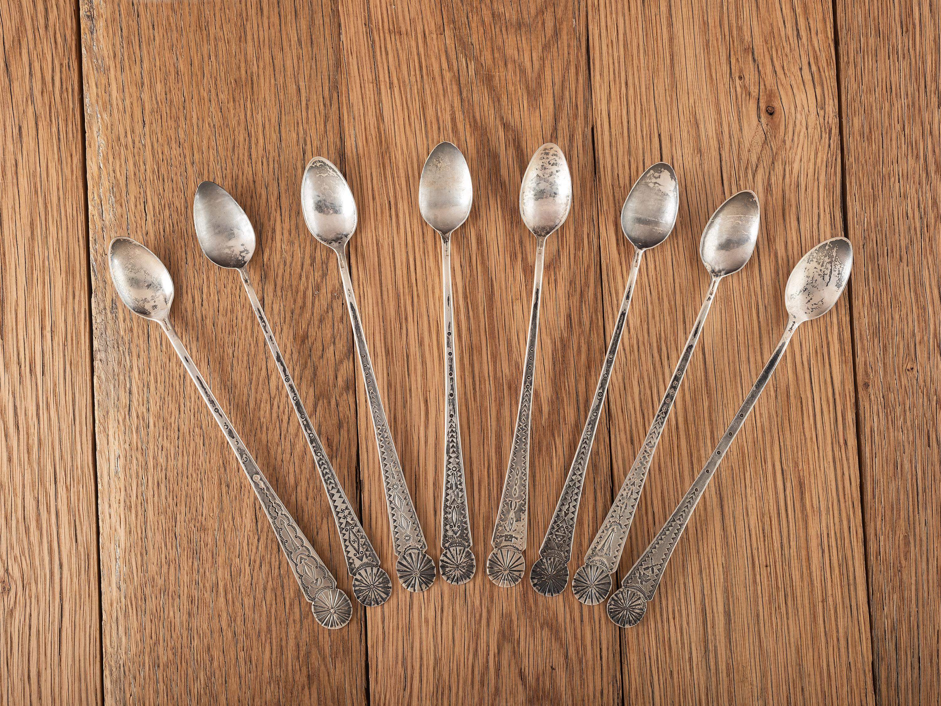 Heavily Stamped Iced Tea Spoons