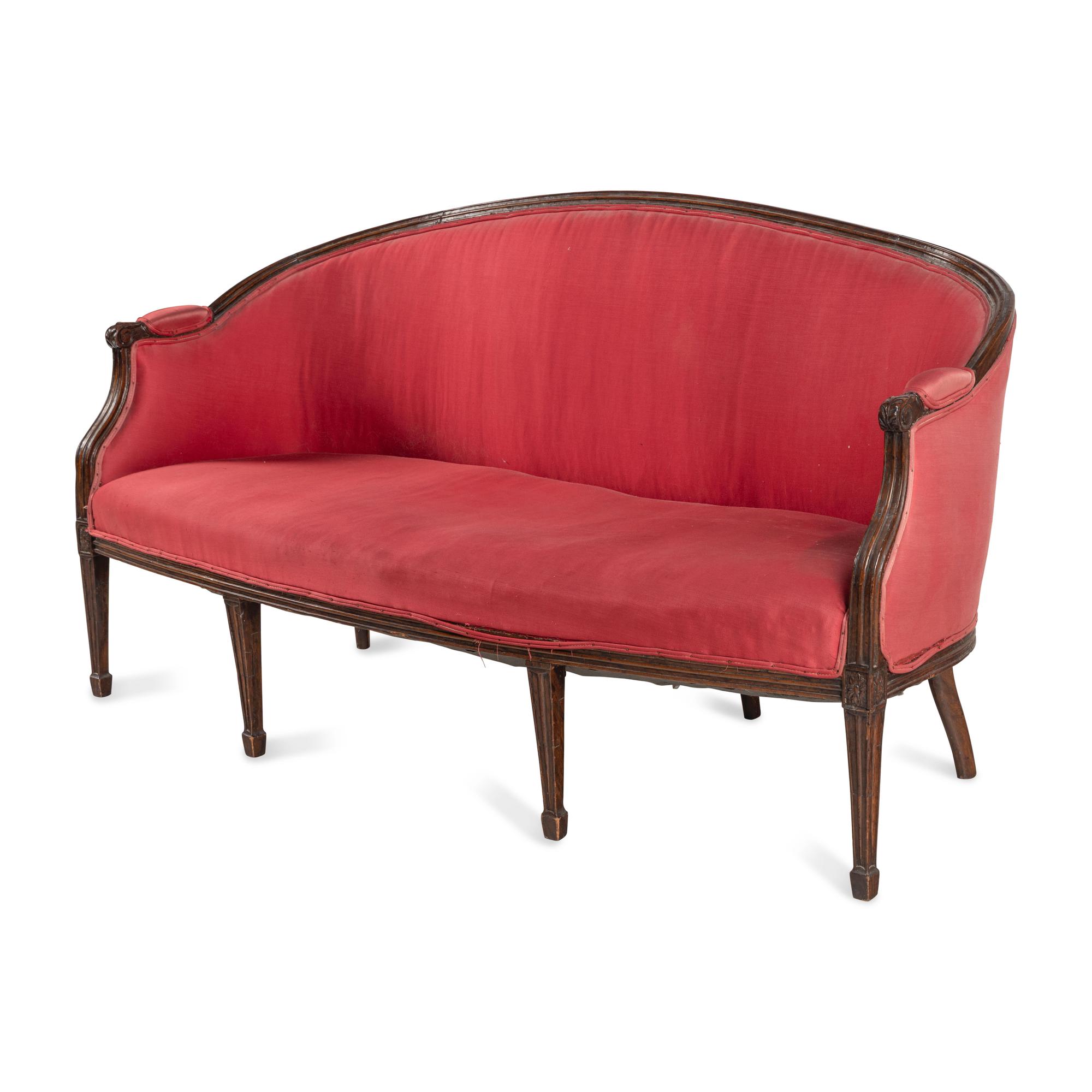 A Louis XVI Walnut Settee
