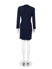 Chanel Jacket Dress with Patent Leather Trim, 1990s