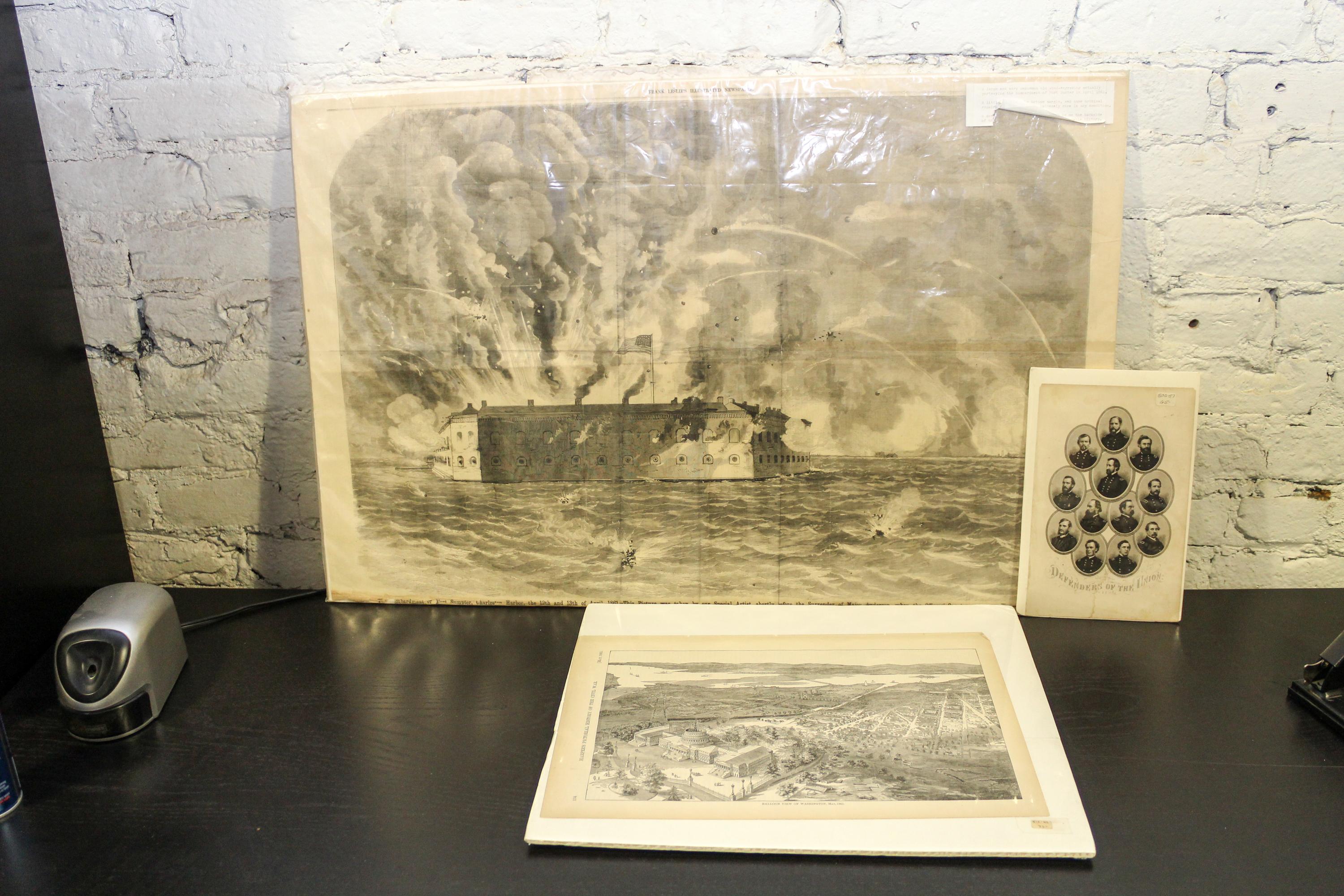 PRINTS (CIVIL WAR) Group of 43 prints pertaining to the Civil War. various publishers, various dates.
