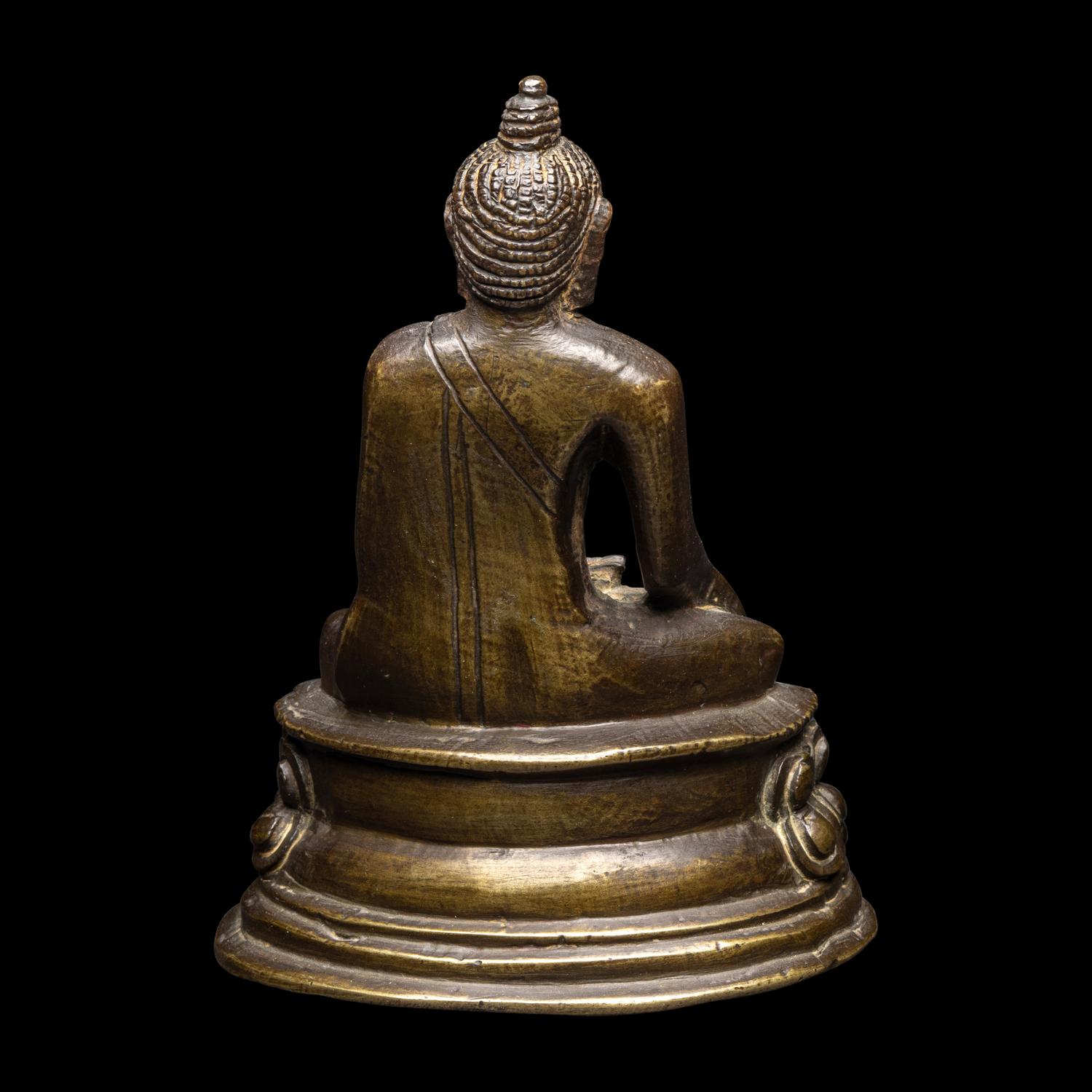 A Sino-Tibetan Bronze Buddha, 18th-19th Century 十八-十九世紀 銅坐佛
