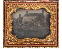 [EARLY PHOTOGRAPHY]. Sixth plate daguerreotype of a house.