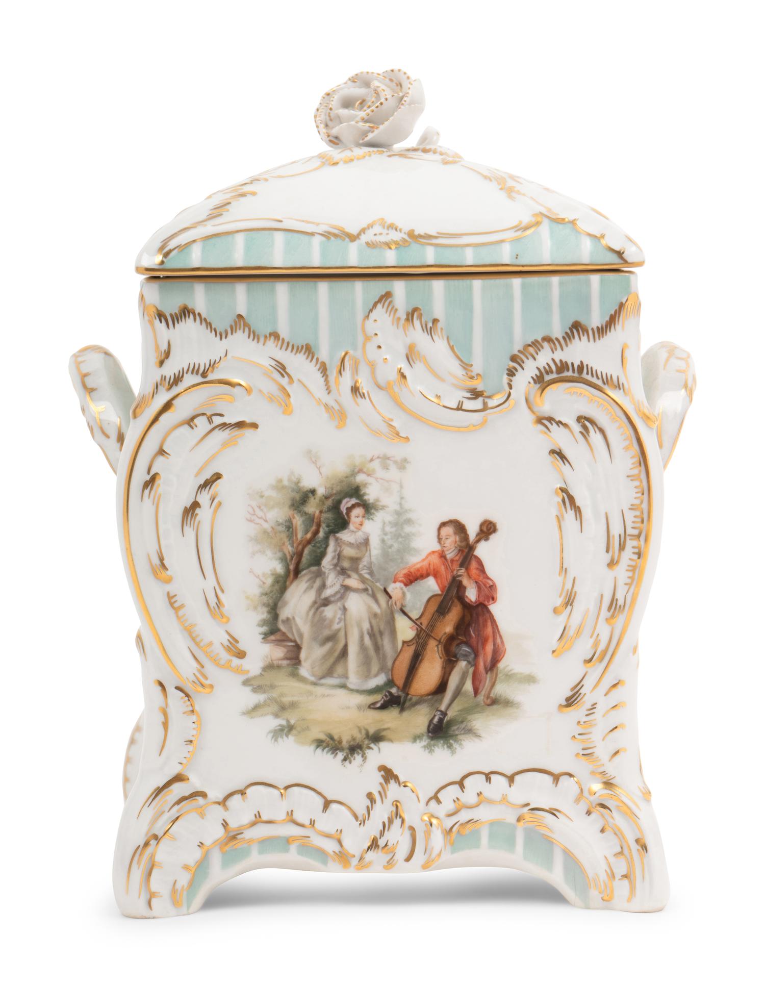 A Berlin (K.P.M) Porcelain Box and Cover