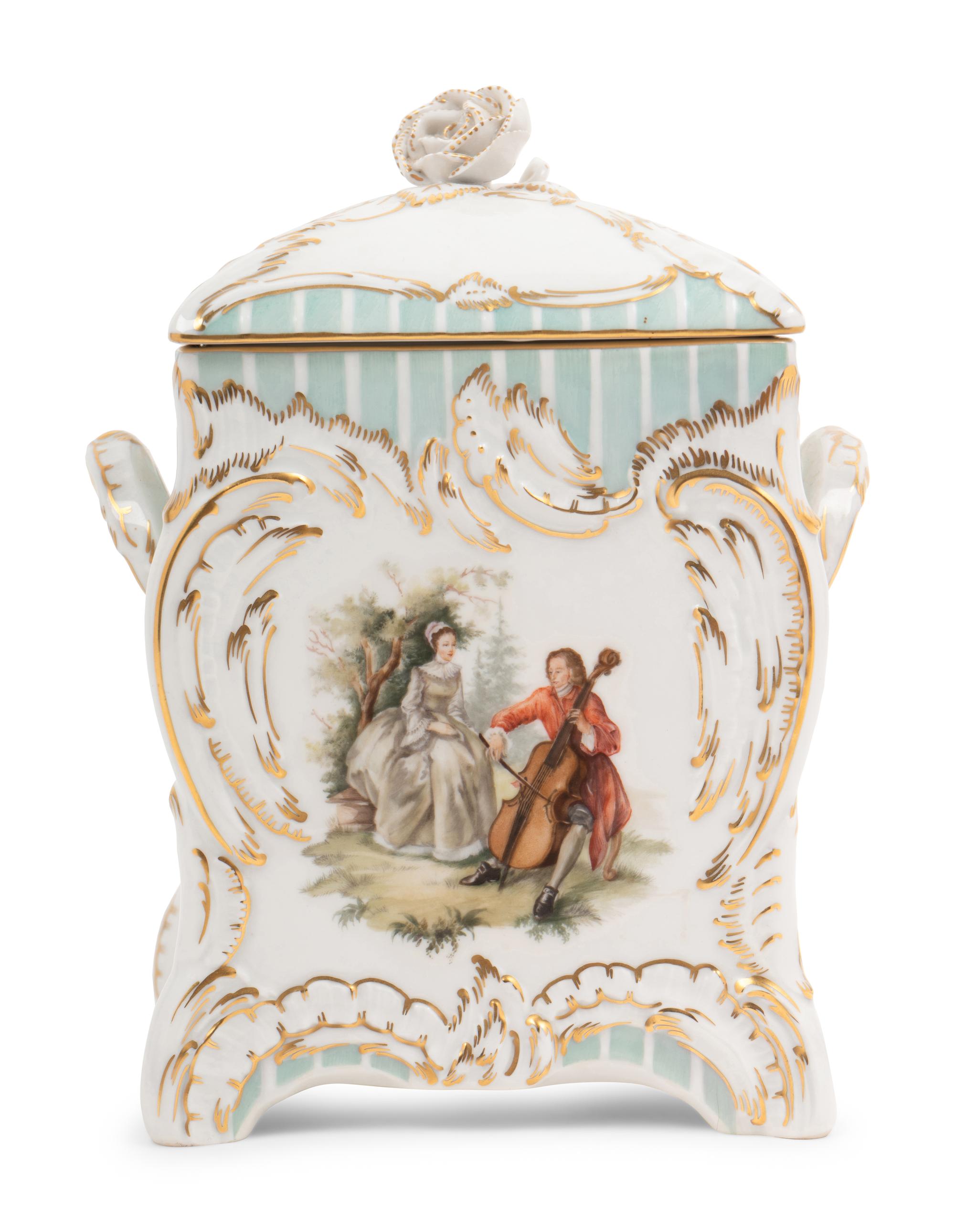 A Berlin (K.P.M) Porcelain Box and Cover