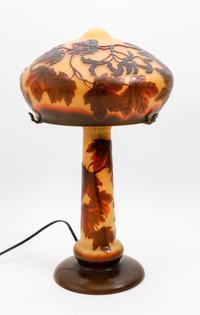 A Cameo Glass Table Lamp Height overall 18 1/2 inches. — 20TH/21ST CENTURY
