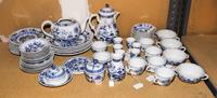 A Blue and White Porcelain Service Diameter of widest plate 10 inches. — 20TH CENTURY