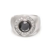 BLACK DIAMOND AND DIAMOND RING