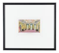 Eight Lithographs Depicting Interiors — 20TH CENTURY