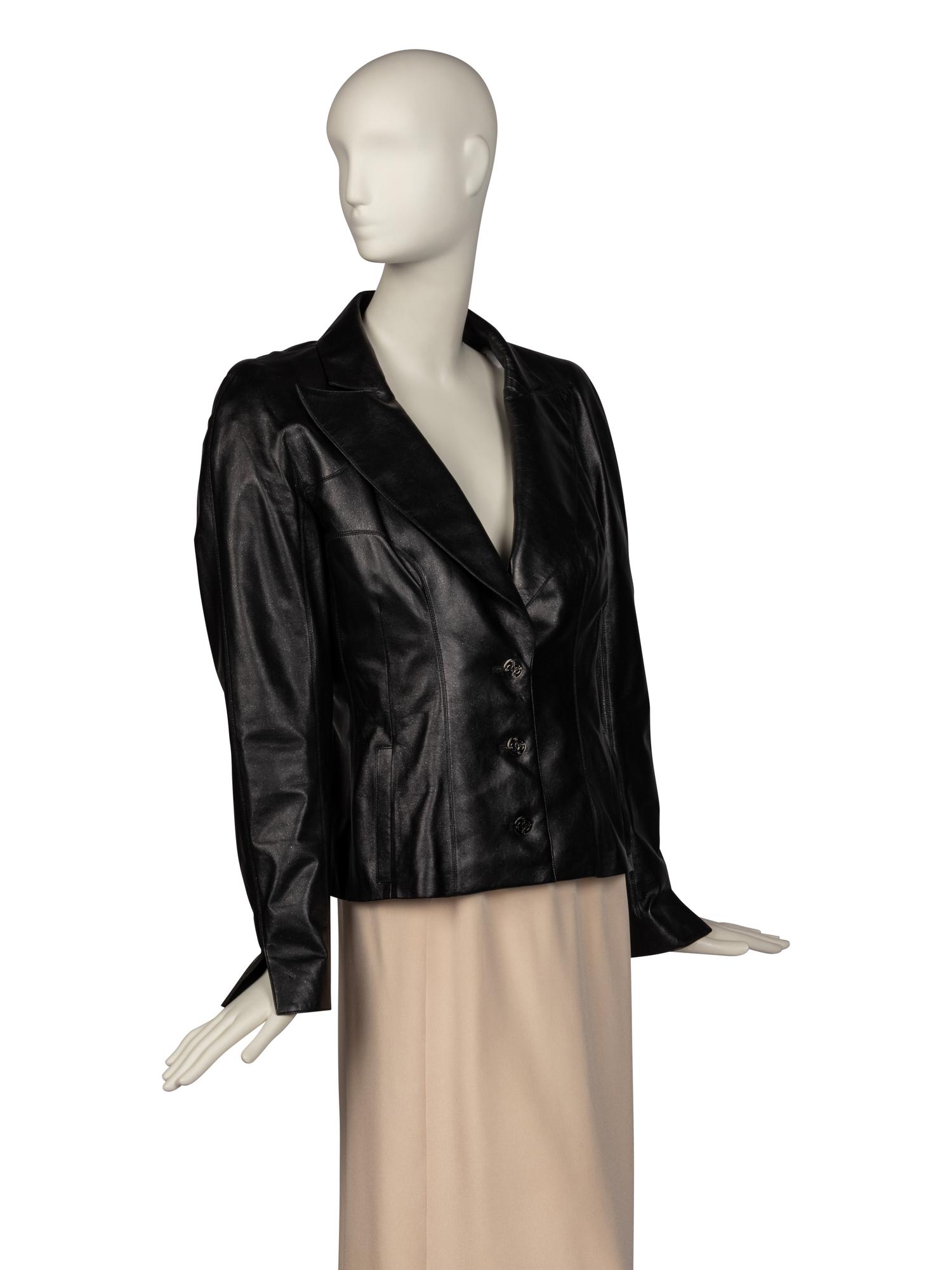 Chanel Black Leather Jacket, 2002