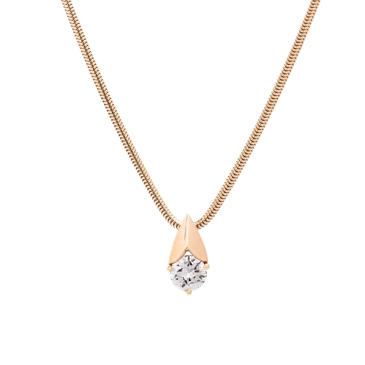 Diamond Solitaire Necklace