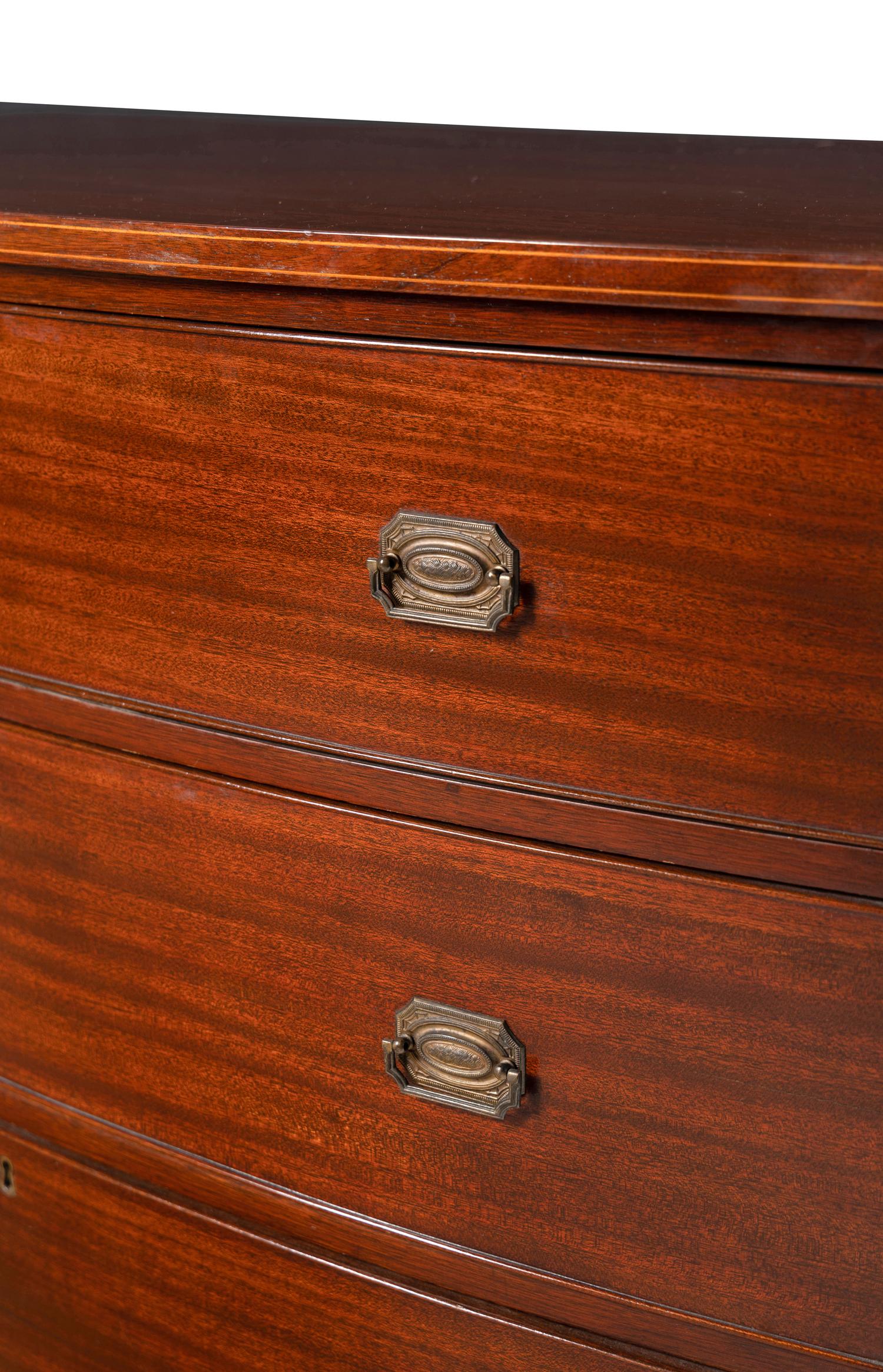 A Pair of English Mahogany Chests of Drawers