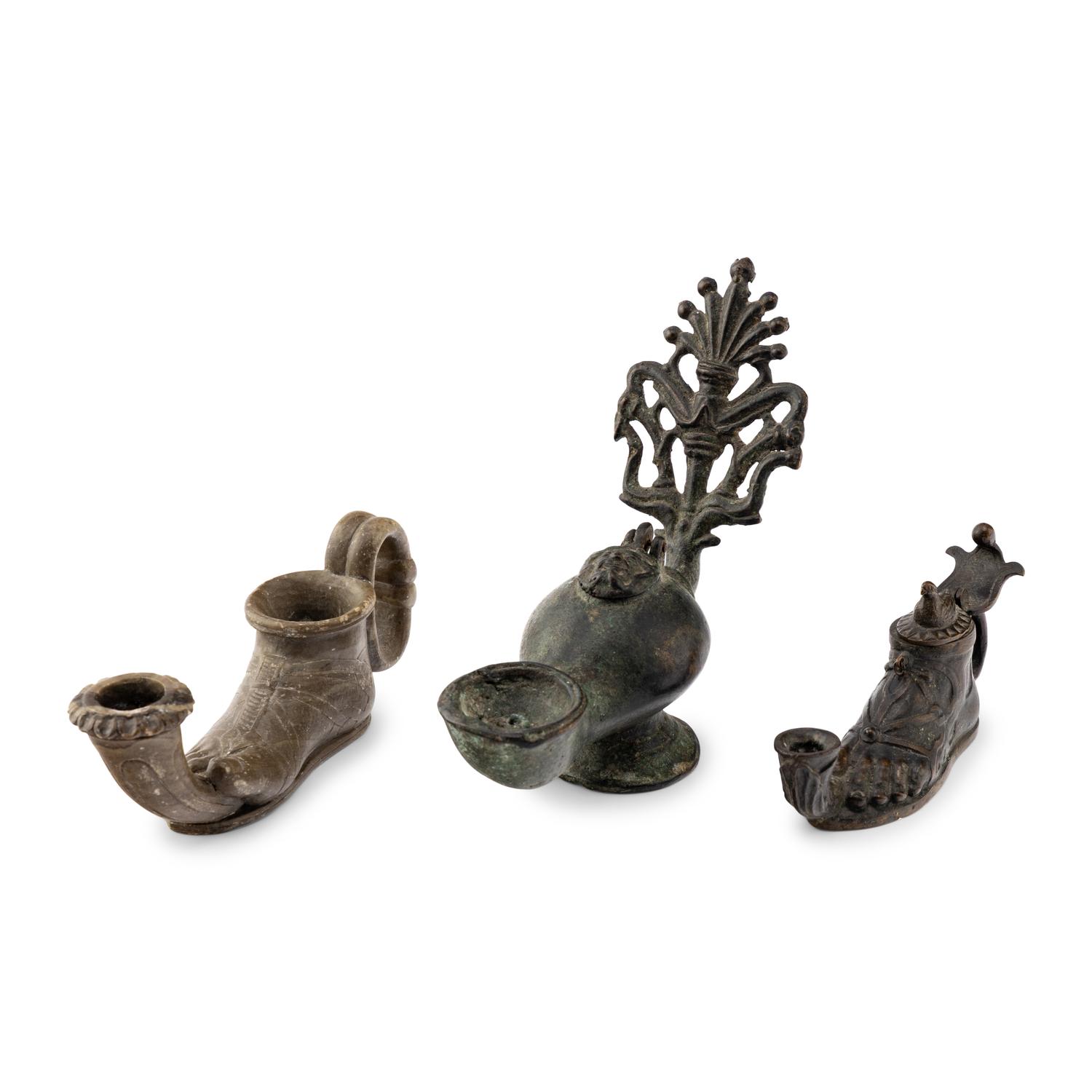 Three Grand Tour Oil Lamps