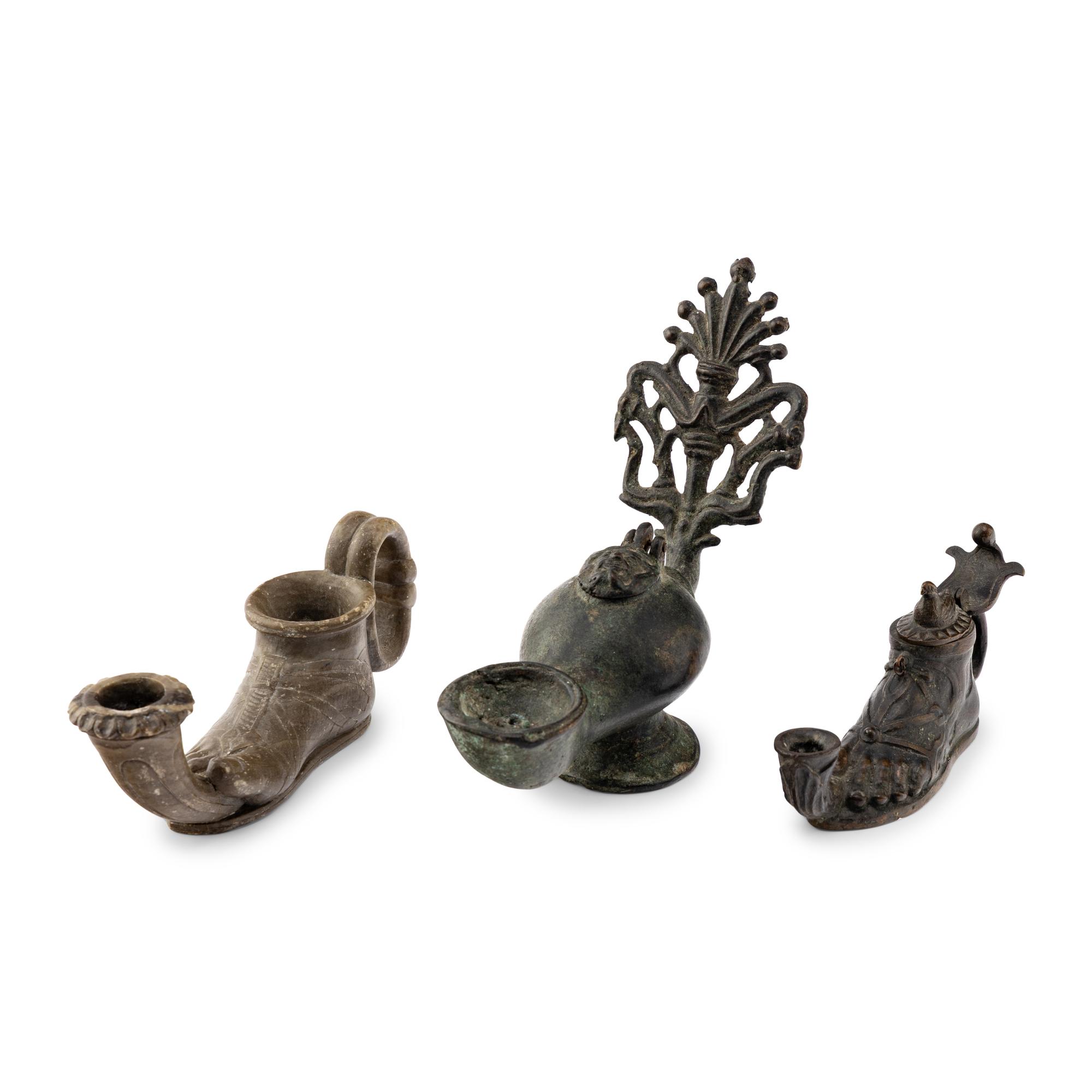 Three Grand Tour Oil Lamps