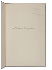 MAUGHAM, William Somerset (1874-1965). Of Human Bondage; with a Digression on the Art of Fiction. An Address . Washington, D. C.: U. S. Government Printing Office, 1946.